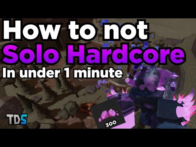 TDS How To Not Solo Hardcore In Under 1 Minute - Tower Defense Simulator Roblox