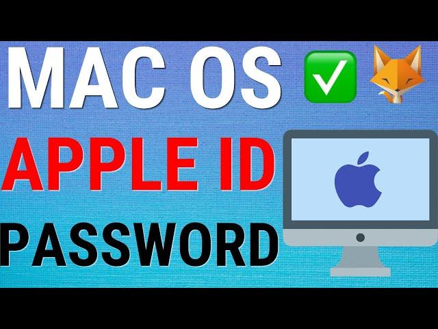 How To Change Your Apple ID Password On Mac / Macbook