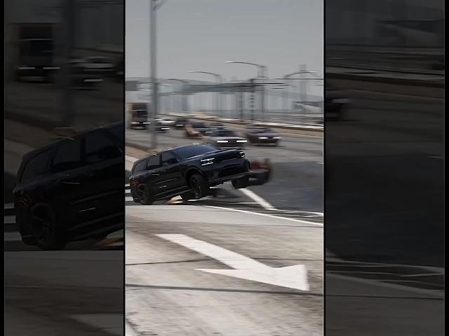 Hellcat Durango Hit Police Officer while laying out ￼spike strips!!!!