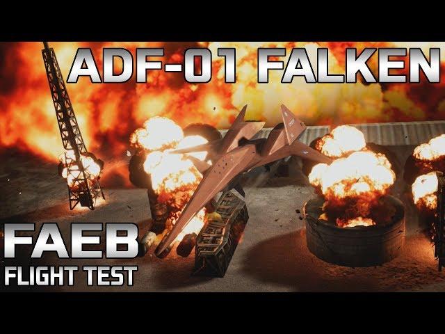 ADF-01 Falken Test Flight with FAEB - Ace Combat 7 (DLC Aircraft)