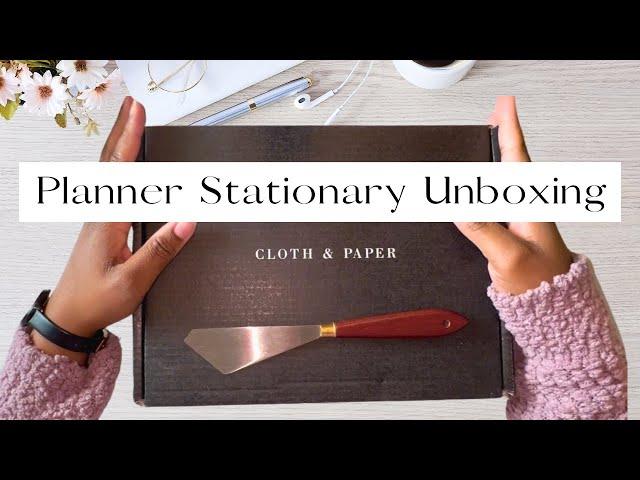 Cloth and Paper Unboxing | Neutral and Aesthetic Planner Subscription Box