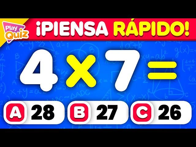 Examen de Matemáticas ️ | ¿Eres bueno con los números? | Play Quiz de Cultura General