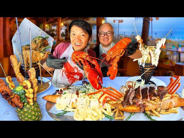 All You Can Eat EXTREME SPICY Cajun CRAB Seafood Buffet Las Vegas