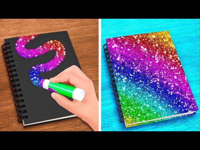 COOL SCHOOL HACKS AND DIY CRAFTS || Rainbow School Hacks & Easy Drawing Tips by 123 GO LIKE!