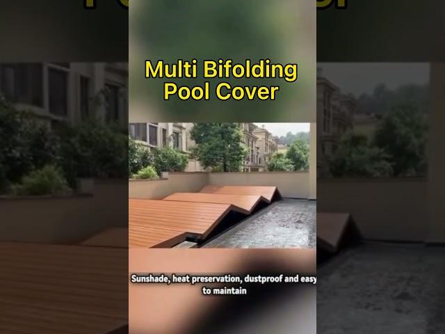 Multi bifolding pool cover #sliding deck pool cover#automobile #pool #automatedpoolcover#poolbuilder