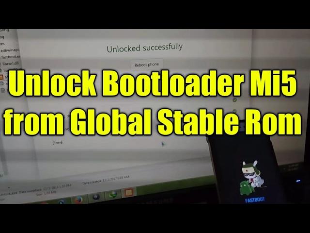 Unlock Bootloader Mi5 from Miui Global Stable ROM