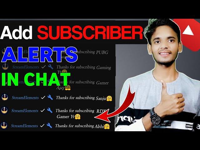How to add chat alert in livestream | Live subscriber alert on livestream