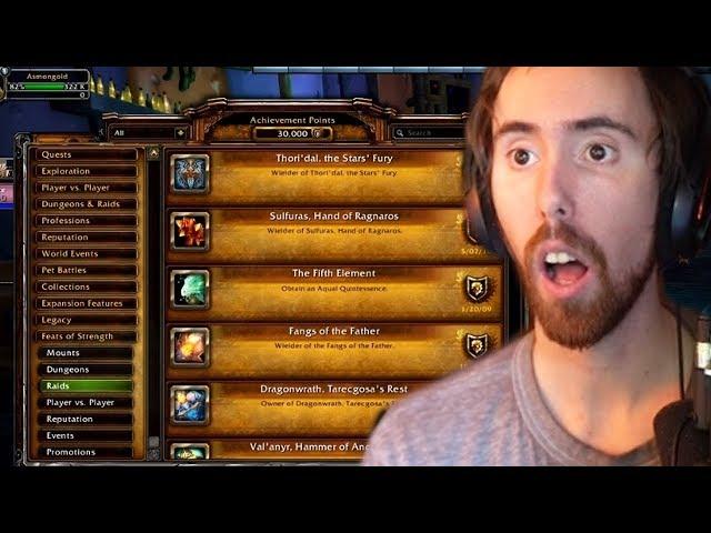Asmongold Reaches 30k Achievement Points In World of Warcraft