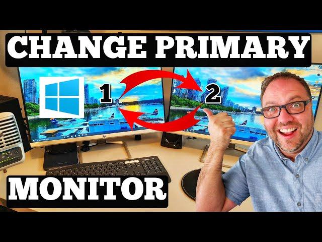 How To Change Primary Monitor Windows 10 | Monitor 1 To Monitor 2