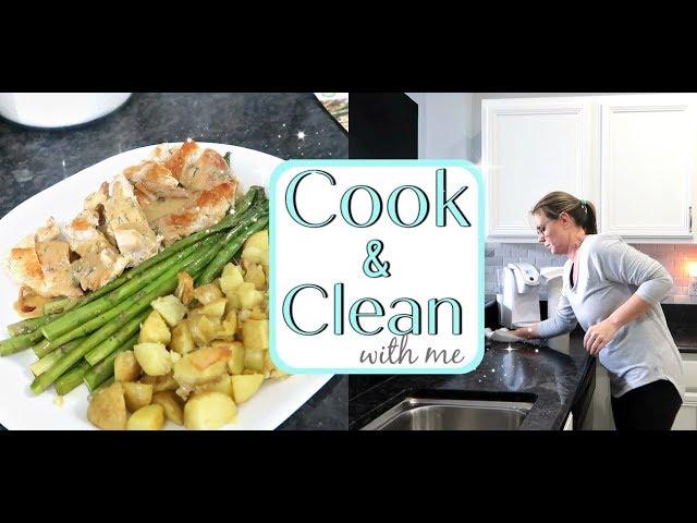 ⭐COOK AND CLEAN WITH ME 2019 | EASY DINNER | NIGHTLY CLEANING ROUTINE | STAY AT HOME MOM