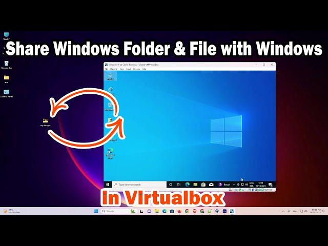 How to Share File or Folder from Windows to Windows Virtual Machine in VirtualBox