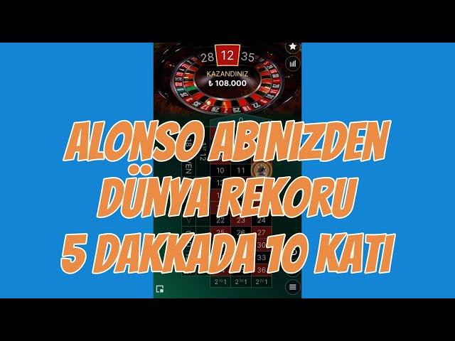 RULET | ALONSO ABİNİZDEN DEV REKOR 5 DAKİKADA 10 KAT ! #rulet #casino