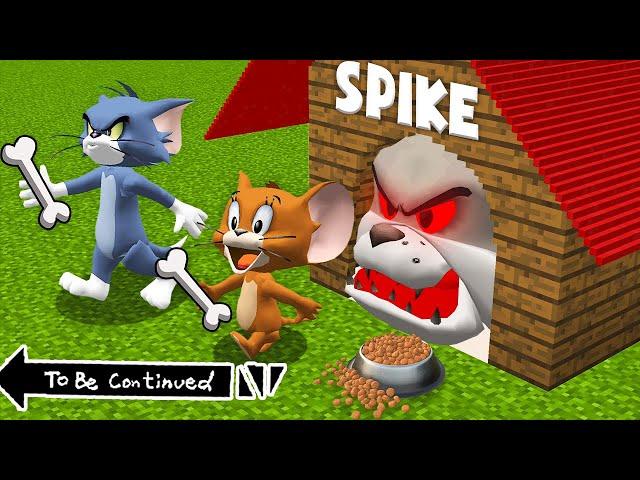 BABY TOM and JERRY vs GIANT SCARY SPIKE in Minecraft ! Real Tom and Jerry - GAMEPLAY Movie