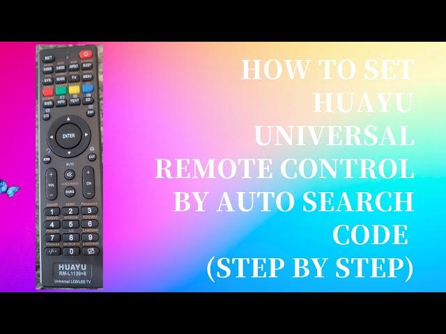 How to set HUAYU Universal Remote Control by Auto Search Code (Step by Step)