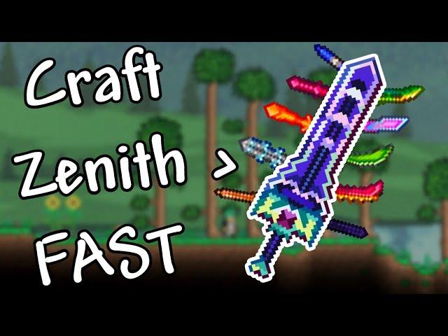 How to Craft The Zenith In Terraria 1.4 In 2 Minutes !