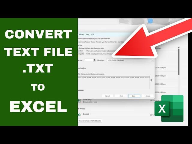 How to Convert Notepad Text File (.TXT) to Excel