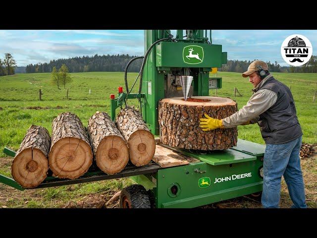 Fastest Automatic Firewood Processing Machine | Homemade Modern Wood Cutting Chainsaw Machines #8