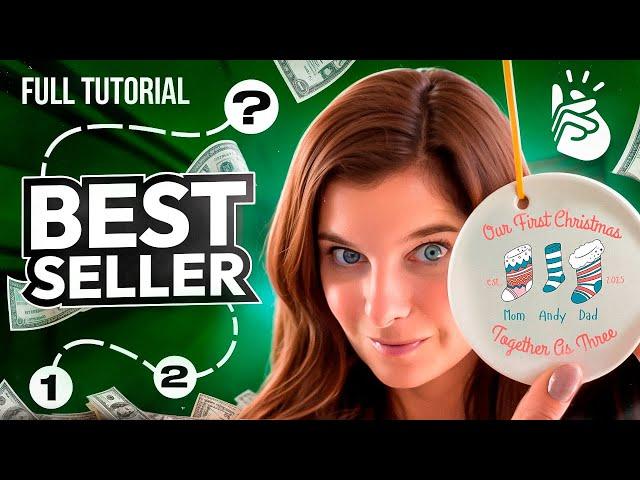 How To Make Money On Etsy Selling Personalized Christmas Ornaments (FULL TUTORIAL)