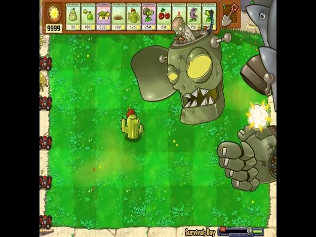 PLANTS VS ZOMBIES - CACTUS VS DR. ZOMBOSS!  #shorts #pvz