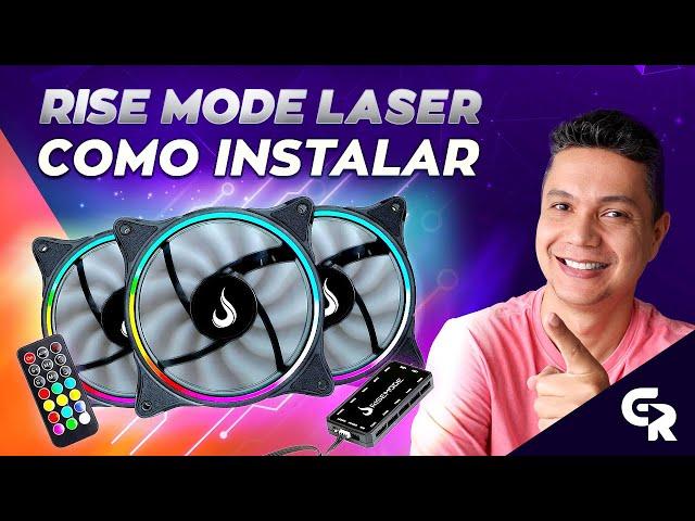 🟢FANS ARGB RISE MODE LASER COM CONTROLADORA | Como instalar e sincronizar.