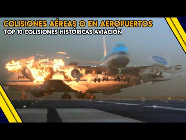 Las 10 COLISIONES AEREAS más importantes de la historia de la AVIACION