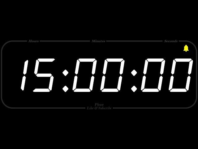 15 Hour - TIMER & ALARM - 1080p - COUNTDOWN