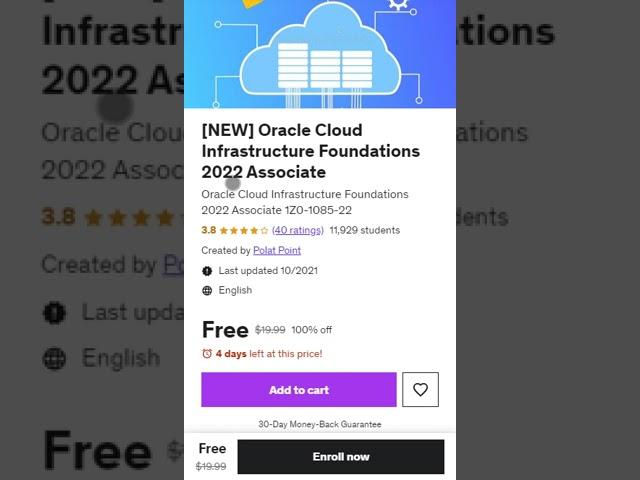 Udemy Coupon Code | Oracle Cloud Infrastructure Foundations 2022 Associate