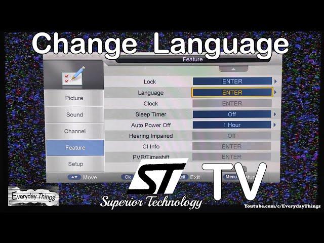 How to change the language on ST TV (Superior Technology ST Non Smart TV)