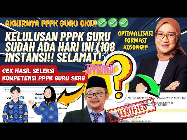 KELULUSAN PPPK GURU RILIS HARI INISELAMAT UNTUK KODE R3/L, LUAR BIASASEGERA CEK INSTANSI SKRG