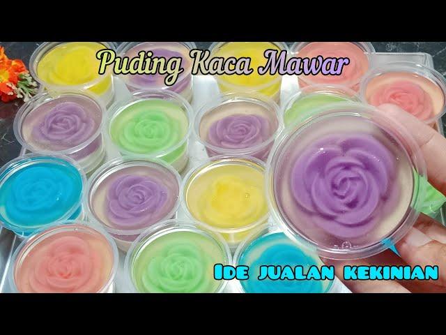 Puding Mawar kaca warna warni | Ide jualan kekinian