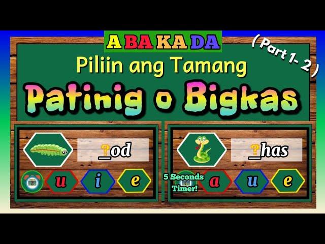 ABAKADA AEIOU | Bumasa at Matuto sa Unlispace - Piliin ang Tamang Patinig o Bigkas Part 1 - 2