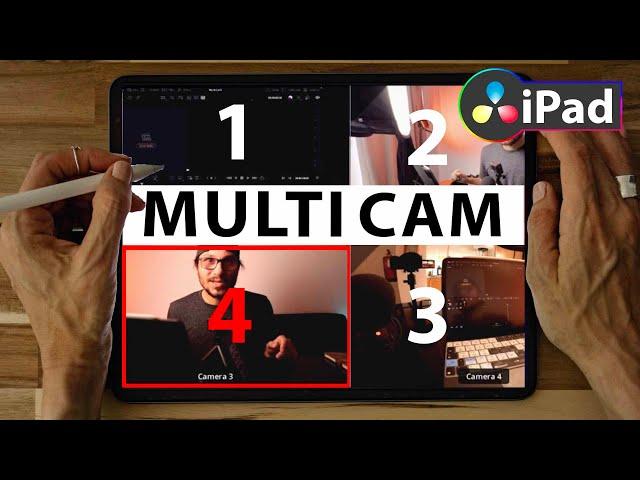 How To Use MULTICAM in DaVinci Resolve iPad!