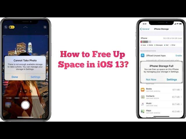 iPhone Storage Full and Cannot Take Photo/Video error Free Up Storage Space on iPhone iOS 13 - Fixed