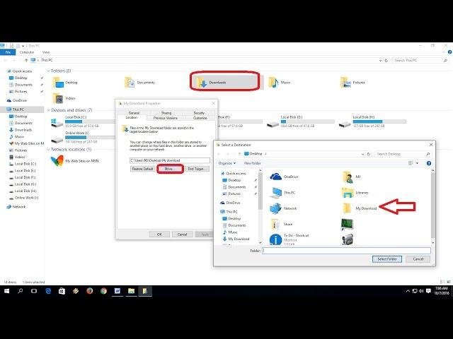 How to Change Download Location in Windows 10/8.1/7