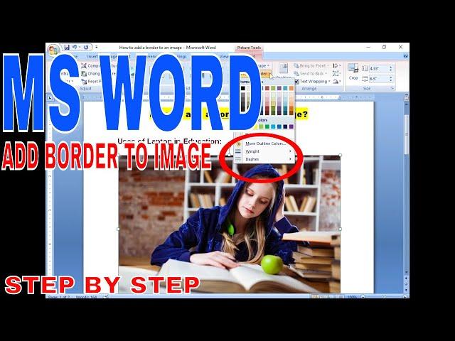  How To Add A Border To Image In MS Word File 