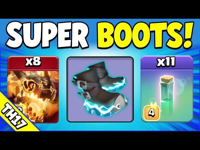 Electro Boots + Super Dragons are UNSTOPPABLE!!! Best TH17 Attack Strategy (Clash of Clans)