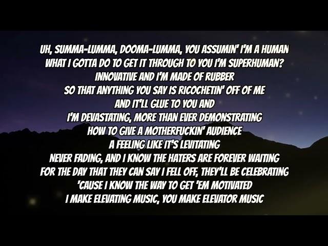 Eminem - Rap God ( Fast Part Lyrics ) Summa lamma dooma lumma