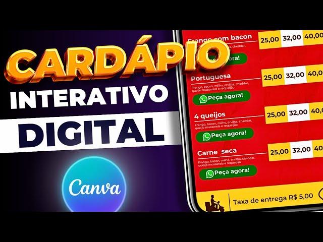 2 formas de fazer CARDÁPIO DIGITAL no Canva grátis