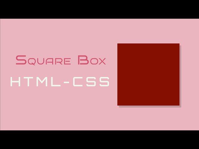 CSS Tutorial: Square Shape #html #css #square #tutorial