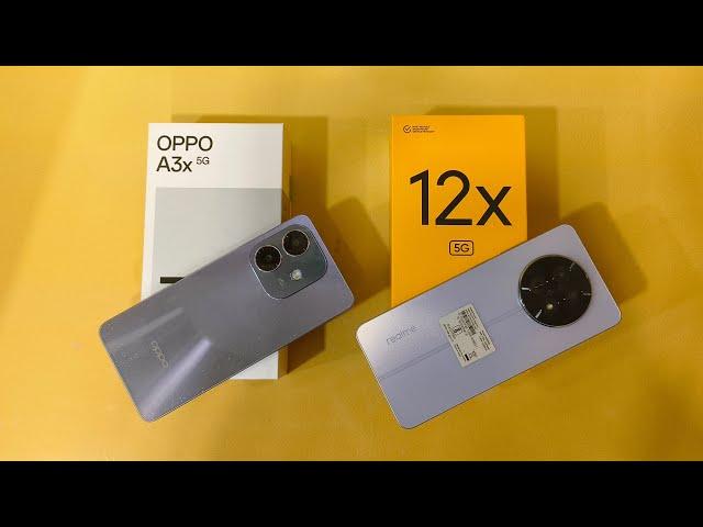 OPPO A3x vs Realme 12x | Comparison & Unboxing Video | Best 5G Phone Under 15k