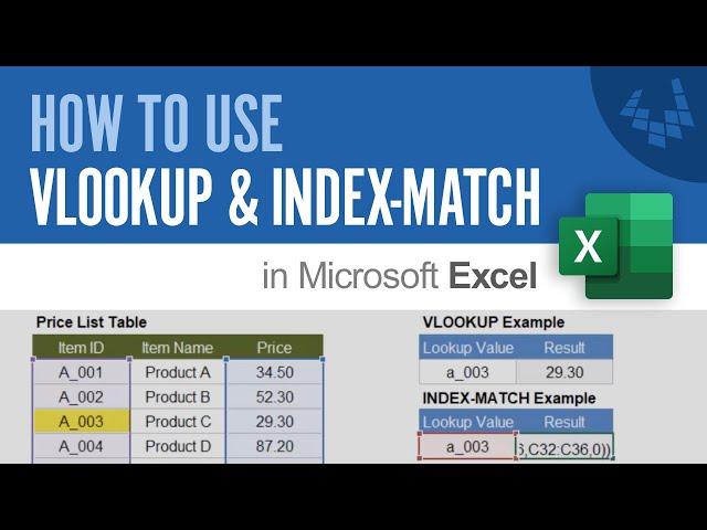 How to Use VLOOKUP and INDEX MATCH in Excel