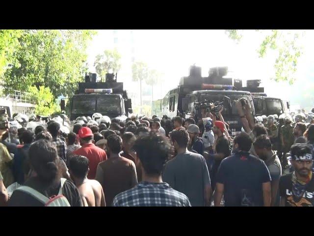 Sri Lanka university students rally against president | AFP