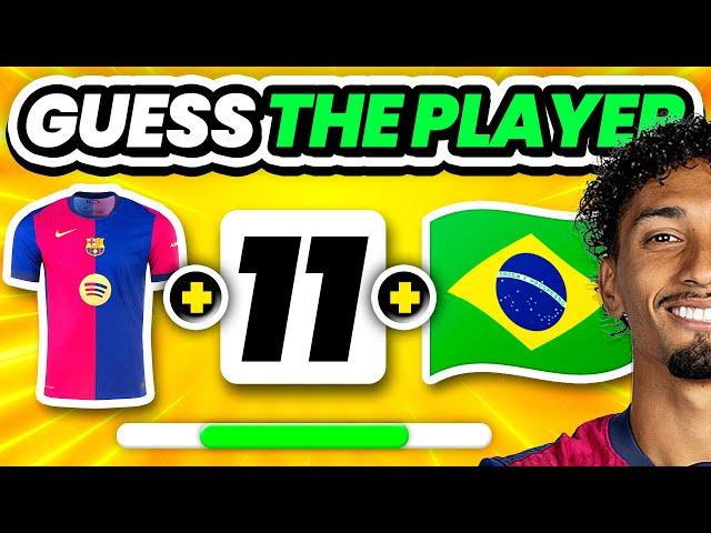 GUESS THE PLAYER: NATIONALITY + CLUB + JERSEY NUMBER SEASON 2024/2025 | QUIZ FOOTBALL TRIVIA 2024