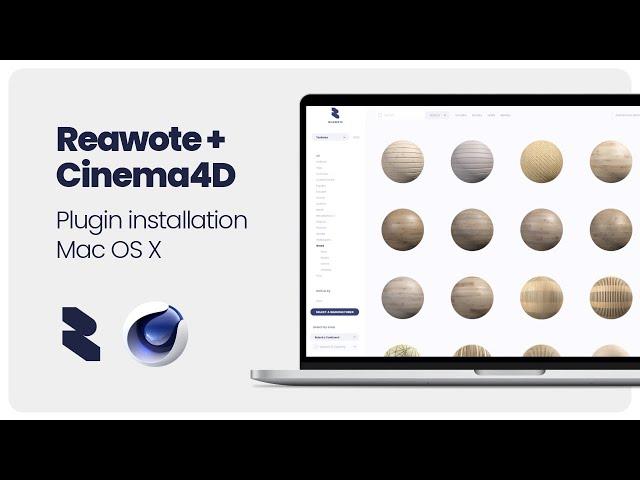 Reawote PBR loader + Cinema4D - installation (Mac OS X)