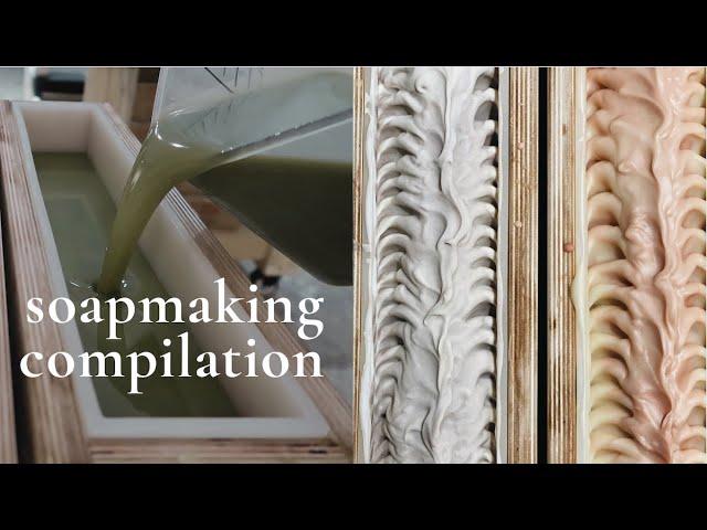 Soapmaking Compilation | Handmade Small Business | Pouring and Shaping Bar Soap