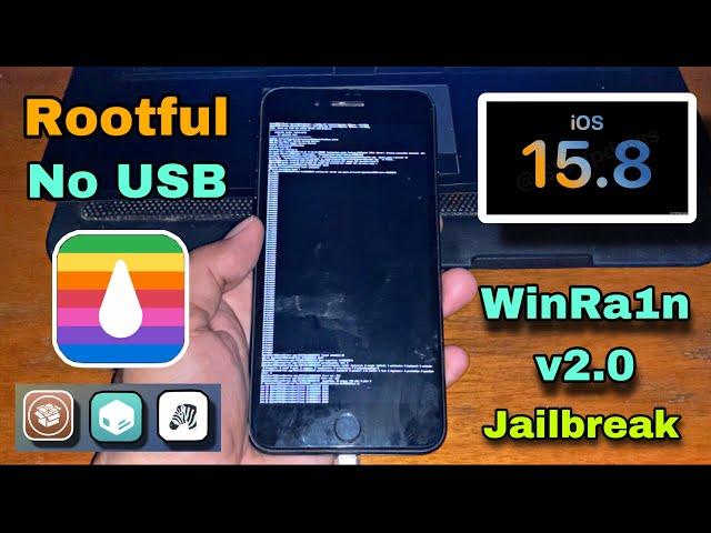 Jailbreak Rootful iOS 15.8 - iOS 15 WinRa1n v2.0  on Windows no USB