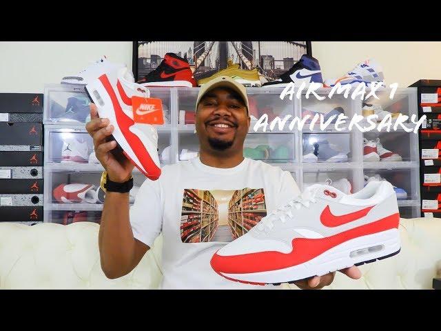 Air Max 1 Anniversary White / Red  2018 Restock Review!!!