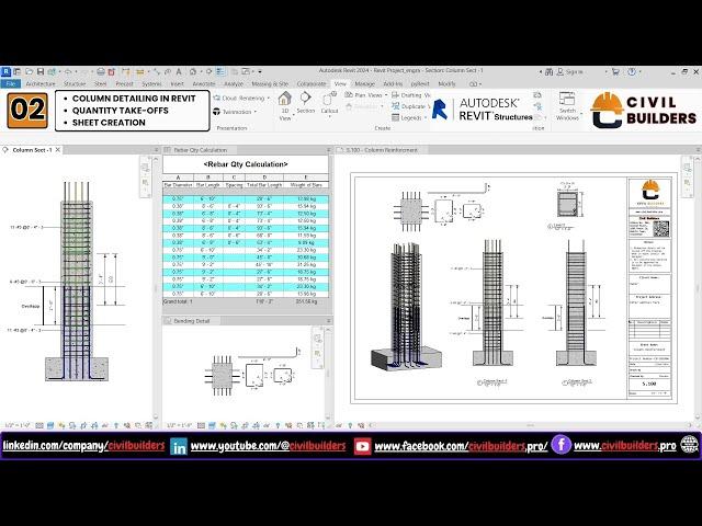 Master Revit : Ultimate Guide to Column Detailing, Quantity Take-Offs & Sheet Creation | Class  2