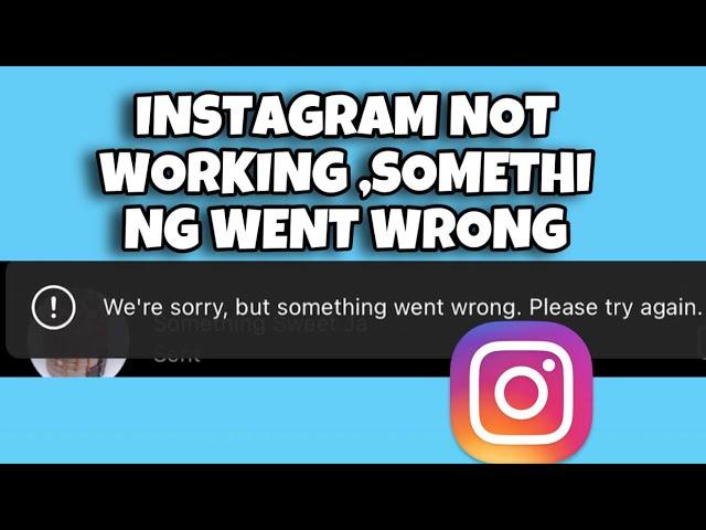 Instagram not working 2022 | we’re sorry something went wrong.Please try again. Instagram crash