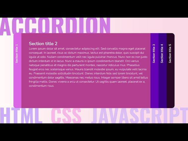 How To Create Accordion In HTML CSS JavaScript